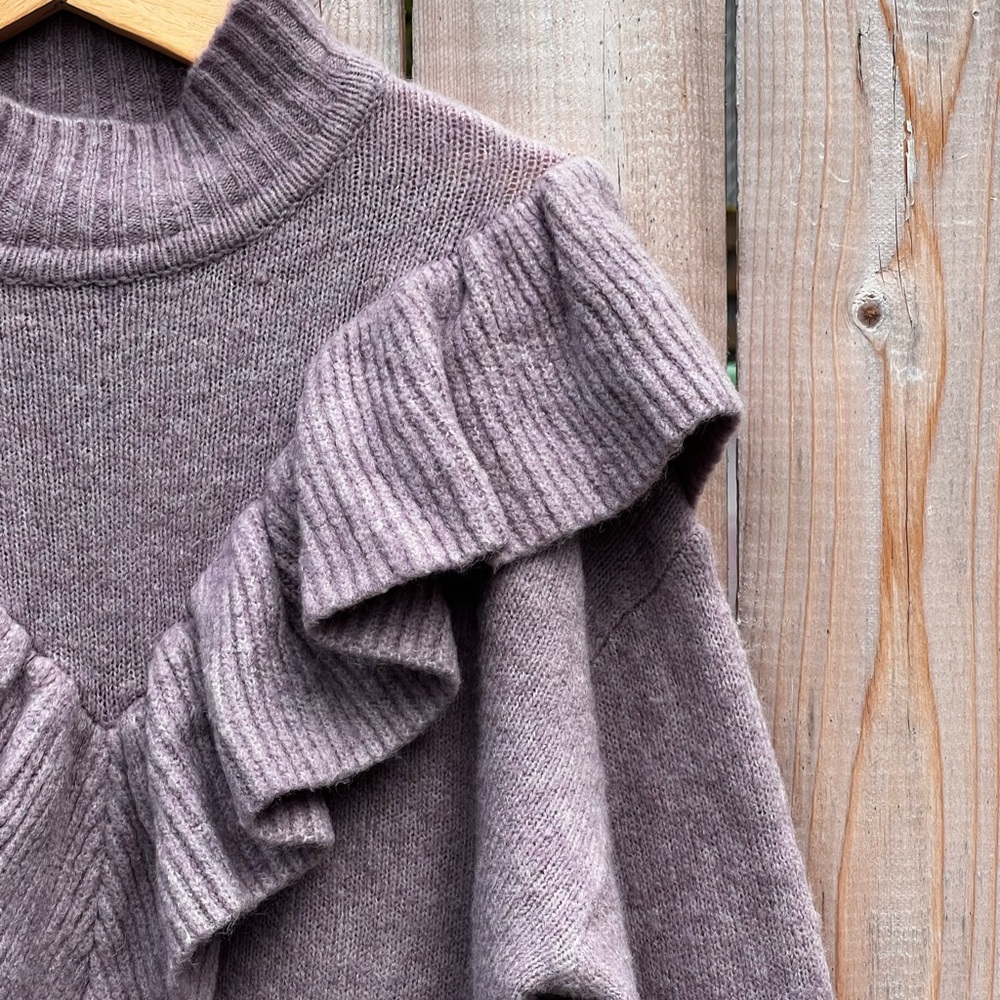 Zara Kids Ruffle Knit  Sweater Dress For Girls - Picture 10 of 10